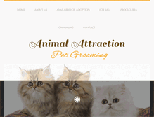 Tablet Screenshot of animalattractionpetgrooming.com